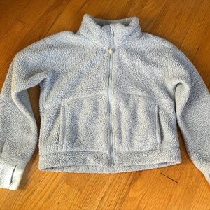 Athleta Girl Zip Up Jacket Medium 8-10 Baby Blue